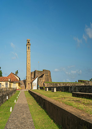 Scenic view of Galle Fort by the sea, Sri Lanka